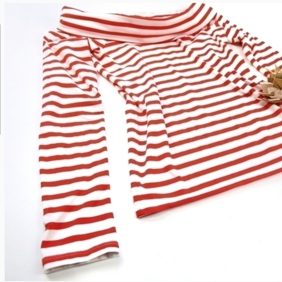 J Crew Red Stripe Cowl Off Shoulder Top S - Picture 8 of 8